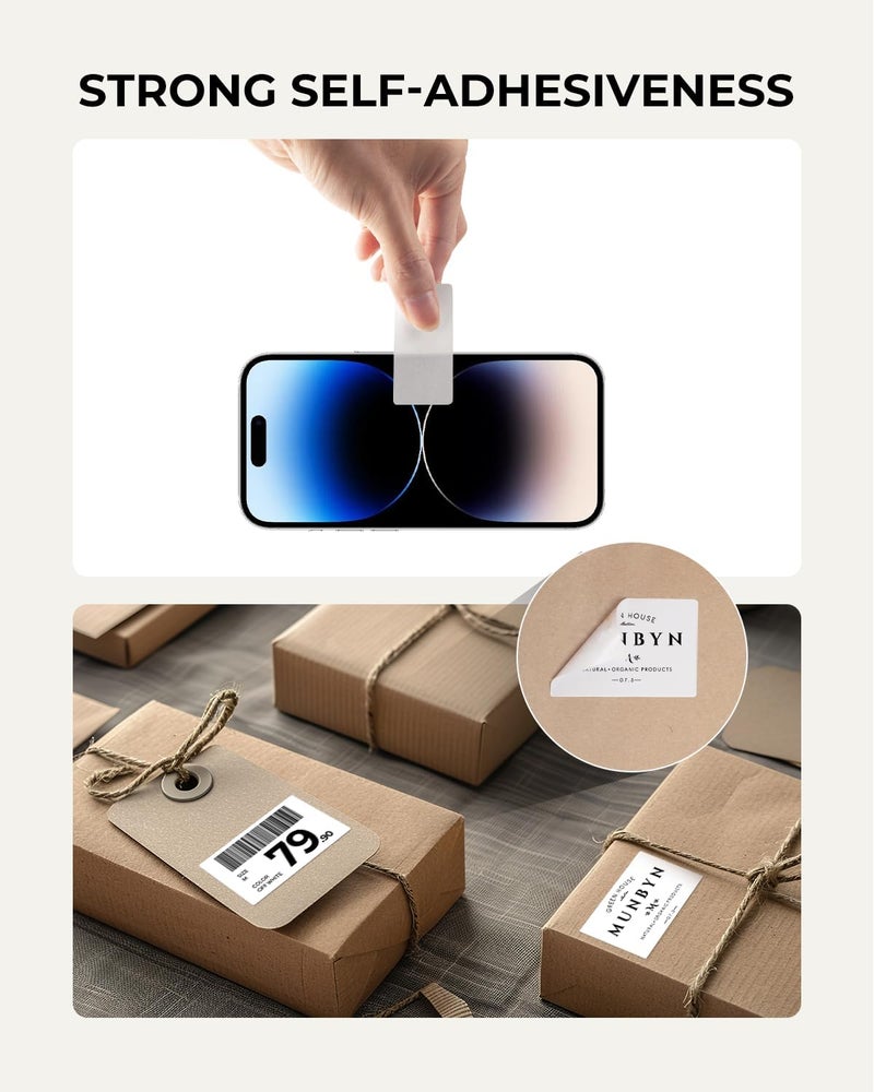 MUNBYN 2x1In Thermal Sticker Labels, Address Barcode Self-Adhesive Label Paper for Direct Thermal Printer and Business, Multi-Purpose Shipping Mailing Name Rectangle White Stickers,1000 Sheets/Roll - Image 4